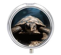 Animal Tortoise Pill Box, 3 Compartment Small Pill Case Waterproof Travel Pill Organizer for Pocket Or Purse Portable Mini Medicine Tablet Vitamin Holder Pill Case