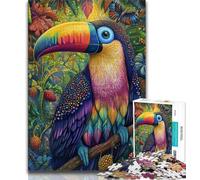 Animal Toucan 1000 Piece Jigsaw Puzzles for Adults Gifts,Help The Brain Exercise Addictive Toys to Cultivate Patience Great Gift 38x26cm
