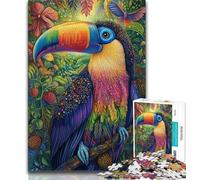 Animal Toucan 1000 Pieces Jigsaw Puzzle for Adults& Teens,Challenging Game And Family Play for Is Ideal As A Gift for The Whole Family 38x26cm