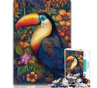 Animal Toucan 1000 Pieces Jigsaw Puzzle For Adults Teens,Challenging Game Toys Every Piece Is Unique - Challenging Family Fun Game 75x50cm