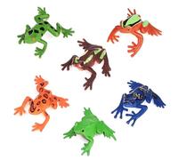 Animal Toys Set, Solid Small Dinosaur Toys, Soft Rubber Simulated Animal Ocean Model Animal Figures Toy Set-Frog 2||Bag packed