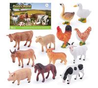 Animal Toys Set, Solid Small Dinosaur Toys, Soft Rubber Simulated Animal Ocean Model Animal Figures Toy Set-Poultry||Color box packed