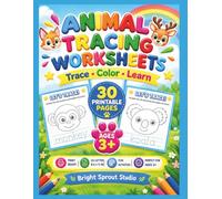 Animal Tracing Worksheets for Kids Ages 3-5: 30 Adorable Animals to Trace, Color and Learn | Fun Preschool Handwriting Practice, Coloring and Early ... for Toddlers, Preschoolers and Kindergarten