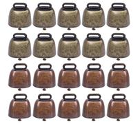 Animal Tracking Made Easy, Sharp Sound, Farms and Home Protection, Twenty Pcs Hanging Metal Bells, Classic Cow Bells