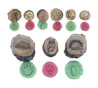 Animal Tracks Stamps, 9Pcs Wood Animal Tracks Playdough Stampers, Creative Animals Footprint Stamp, Paw Print Stamps for Animals Lovers