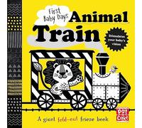 First Baby Days: Animal Train: A high-contrast, fold-out board book (First Baby Days)
