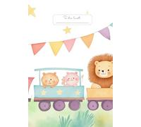 Animal Train Adventure To Do List: A delightful and whimsical to do list notebook cover featuring a pastel-colored train carrying adorable animals ... includes colorful stars, creating a playful.