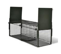 Animal Trap Green Steel 100cm Weather-Resistant Corrosion-Proof 2Door Indoor use