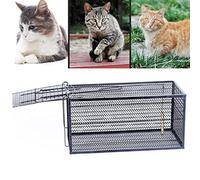 Animal Trap Rabbit Trap Cage - Cat Trap for Stray Cats, Humane Feral Cat Trap Rust Proof & Durable for Farms, Gardens, Home Gardens, Capturing Trap Stray Cat (Size : 51.5 * 25.5 * 25.5cm)