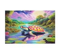 Animal Turtle Wooden Puzzles Jigsaw Puzzle 1000 Pieces for Adults Creative Jigsaw Puzzles Difficult Puzzle Challenging Game Gift Toys Teens Family Puzzles （75×50cm）