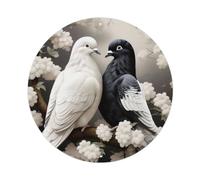 Animal Two Pigeons in The Tree Artwork Metal Tin Sign