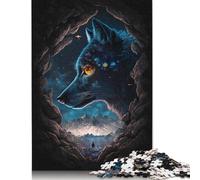 Animal Universe Wolf Puzzle Creative Games Premium Cardboard Jigsaw Puzzle for Women Men Birthday Present 1000pcs (75x50cm)