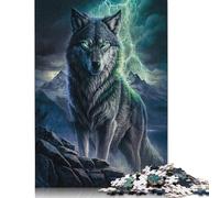 Animal Universe Wolf Puzzle Rectangular Paper Board 100 Percent Recycled Cardboard Jigsaw Puzzle for Adult Children 1000pcs (38x26cm)