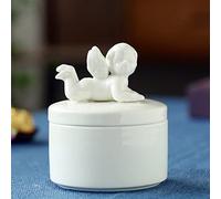 Animal Urn Pet Urn Cat Dog Bird Cremation Souvenir Funeral Supplies Personality Angel Cute Ceramic Hair Storage Box Pet Urn For Ashes Pets Memorials(1)