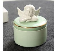 Animal Urn Pet Urn Cat Dog Bird Cremation Souvenir Funeral Supplies Personality Angel Cute Ceramic Hair Storage Box Pet Urn For Ashes Pets Memorials(3)