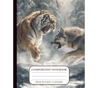 Animal vs Animal Battles Siberian Tiger Versus Wolf Dangerous Fights Deadliest Rumble Royale Showdown for Kids Epic Matchups Creature Smackdown Wide ... Lined Journal Colorful Cover Cool Design