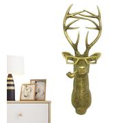 Animal Wall Art - Bronze Resin Sculpture | Metal Wall Decoration - Handmade 3D Animal Stand 462G Realistic Fake Taxidermy Statue with Innovative Design