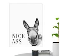 Animal Wall Decor - Canvas 30x40cm, Canvas Poster Print, Abstract Farmhouse Art | Funny Bathroom Artwork For Home, Restroom, Christmas, Easter, Men, Women, Living Room, Farmhouse Interior