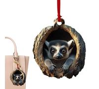Animal Wall Decorations | 2D Acrylic Christmas Ornaments Animals - Festive Cute Portable Decorations for Holiday Home Wall Tree Bags Mobile Phones Family Colleagues