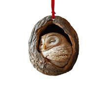 Animal Wall Decorations - 2D Owl Ornament | Animal Christmas Ornament, 2D Acrylic Christmas Decorations, Christmas Decorative Pendant, Cute Home Ornaments for Handbags,