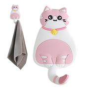 Animal Wall Hooks - Cat Hook, Wall Hooks Cartoon Key Rack Sticker,Appointment for Coat for Door | Towel Hook, Animal Home Decor, Non-Punch for