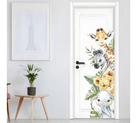 Animal Wall Stickers, Large Jungle Animals Wildlife Wall Sticker Lion Zebra Elephant for Kids Bedroom Living Room Kindergarten (90cm x 40cm)