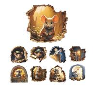 Animal Wall Stickers, Peel and Stick Wall Decals,Removable Wall Decals Animal Holes Wall Stickers - Animal Hole Decal, Classroom Decorations for Bambi