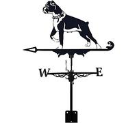 Animal Weather Vane Measuring Tools Weathervane with Arrow Stainless Steel Retriever Ornament Weathercock Direction Indicator Garden Stake Art Decor