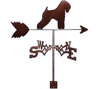 Animal Weather Vane Measuring Tools Weathervane with Arrow Stainless Steel Retriever Ornament Weathercock Direction Indicator Garden Stake Art Decor