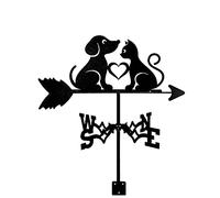 Animal Weather Vane Stainless Steel Garden Stake Weathervane Measuring Tools Wind Direction Indicator Weathercock Suitable for Outdoor Metal Products 35 * 50CM