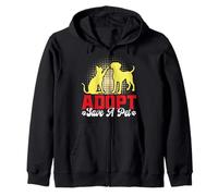 Animal Welfare ADOPT SAVE A PET Funny Animal Rights Zip Hoodie