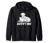 Animal Welfare ADOPTION Animal Shelter Funny Animal Rights Zip Hoodie