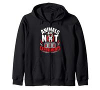 Animal Welfare ANIMALS ARE NOT EXPERIMENTS Animal Rights Zip Hoodie