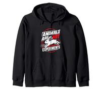 Animal Welfare ANIMALS ARE NOT EXPERIMENTS Animal Rights Zip Hoodie