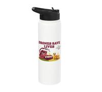 Animal Welfare Drones-Pilot Drone Save Nature Conservation Stainless Steel Insulated Water Bottle
