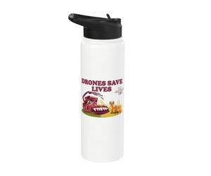 Animal Welfare Drones-Pilot Drone Save Nature Conservation Stainless Steel Insulated Water Bottle