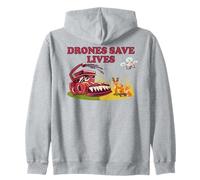 Animal welfare Drones-pilot Drone save nature conservation Zip Hoodie