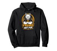 Animal Welfare FRIENDS NOT FUR Funny Animal Rights Pullover Hoodie