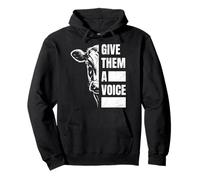 Animal welfare GIVE THEM A VOICE Funny Animal Rights Pullover Hoodie