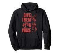 Animal Welfare GIVE THEM A VOICE Funny Animal Rights Pullover Hoodie