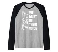 Animal Welfare GIVE THEM A VOICE Funny Animal Rights Raglan Baseball Tee