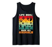 Animal Welfare LIFE GOAL SAVE ALL ANIMALS Animal Rights Tank Top