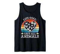 Animal Welfare LIFE GOAL SAVE ALL ANIMALS Animal Rights Tank Top