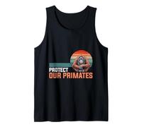 Animal Welfare PROTECT OUR PRIMATES Funny Animal Rights Tank Top