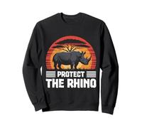 Animal Welfare PROTECT THE RHINO Funny Animal Rights Sweatshirt