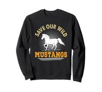Animal Welfare SAVE OUR WILD MUSTANGS Funny Animal Rescue Sweatshirt