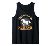 Animal Welfare SAVE OUR WILD MUSTANGS Funny Animal Rescue Tank Top