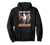 Animal Welfare SAVE OUR WILD MUSTANGS Funny Animal Rights Pullover Hoodie