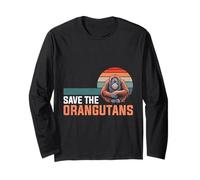 Animal Welfare SAVE THE ORANGUTANS Funny Animal Rights Long Sleeve T-Shirt