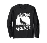 Animal Welfare SAVE THE WOLVES Rescuers Funny Animal Rescue Long Sleeve T-Shirt